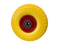 Колесо 3.00-4 полиуретановое для тачки (ось 20/75, мет диск) 2х6204 RS