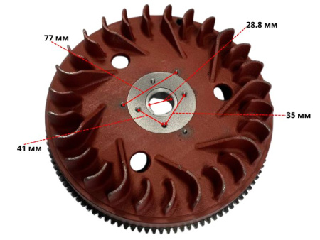 Маховик двигателя C186FD Lifan с венцом  (23300-H8614-0002)