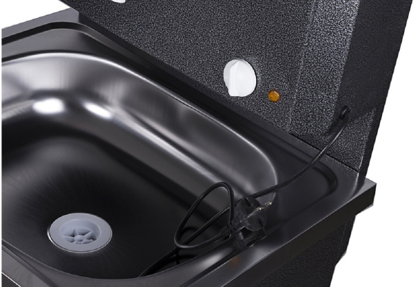 Умывальник дачный КОМФОРТ ВИХРЬ с подогревом серебристый