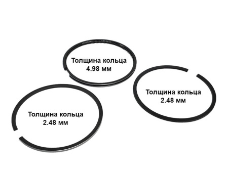 Поршень двигателя R195 (95мм) в сборе (три кольца)