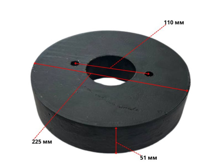 Утяжелитель (груз) колеса мотоблока литой 15кг (1шт)