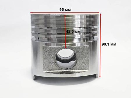 Поршень двигателя R195 (95мм) в сборе (три кольца)