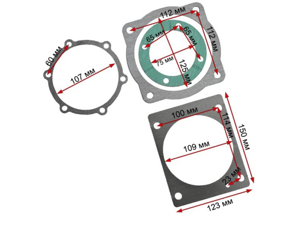 Прокладки КПП мотоблока 6-8лс комплект (4шт) ST-1000F