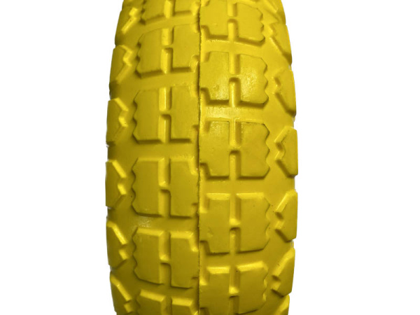 Колесо 4.10/3.50-4 полиуретановое для тачки (ось 20/75) мет. диск