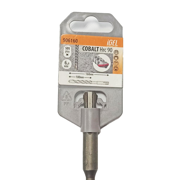 Бур по бетону 6x160 (6*160 SDS+  iGEL cobalt)