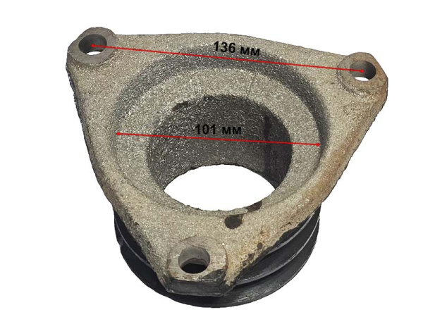 Шкив ременной R190-R192-R195 (3х-руч, проф.B-17мм, D110мм, H-100мм, межболт.136 мм)