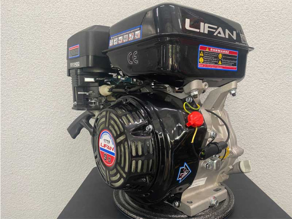 Двигатель Lifan 177F (вал 25,4мм под шпонку, 80x80) 9лс