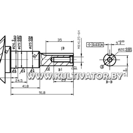 Двигатель GX200 (вал 20мм) 6,5лс
