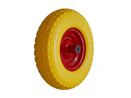 Колесо 3.50-8 полиуретановое для тачки (ось 20/75) мет.диск