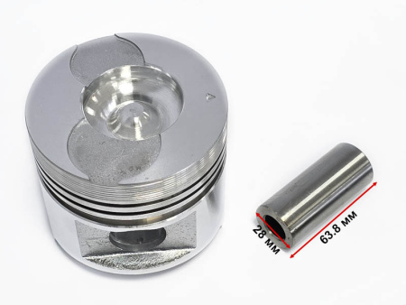 Поршень двигателя R195 (95мм) в сборе (три кольца)