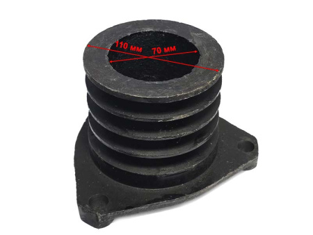 Шкив ременной R190-R192-R195 (4 ручья, B-17мм, D110мм)