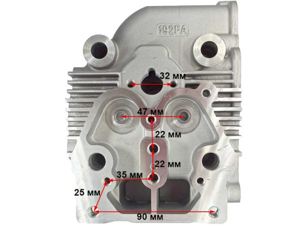 Головка блока цилиндра C192F Lifan