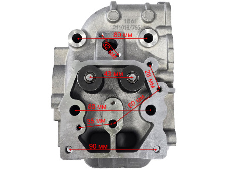 Головка блока цилиндра C186F (крышка 2 болта)