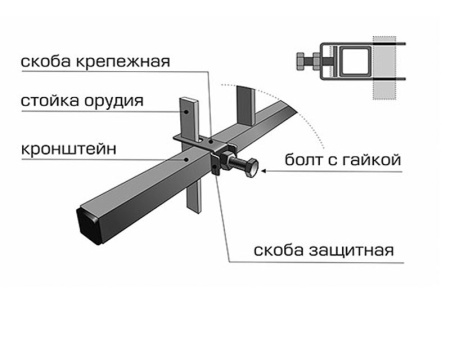 Окучник дисковый ОДО-16 однорядный (стойка 10 мм)