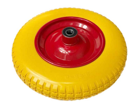 Колесо 3.25-8 полиуретановое для тачки (ось 20/110)