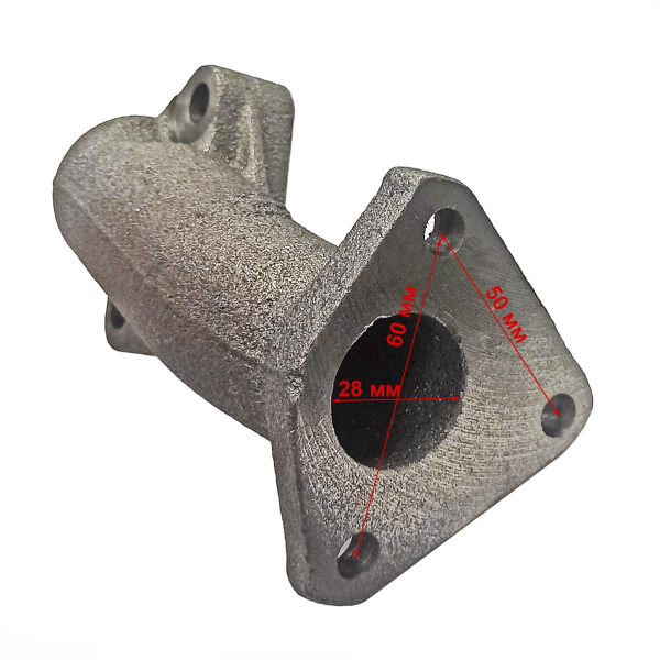 Колено глушителя 177F (GX270)-192F(GX460)