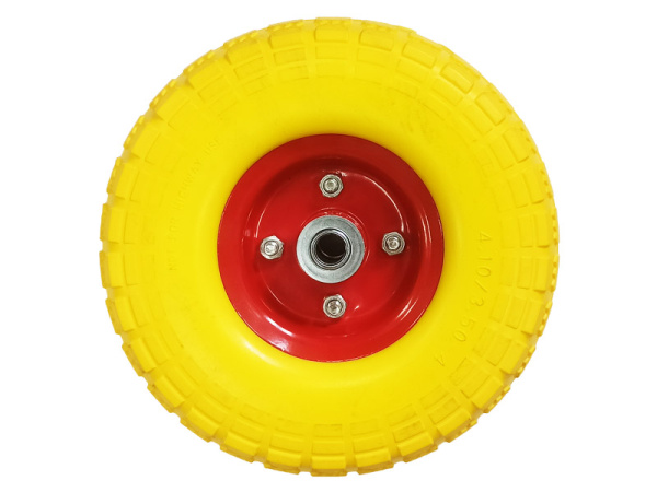 Колесо 4.10/3.50-4 полиуретановое для тачки (ось 16/70) мет. диск