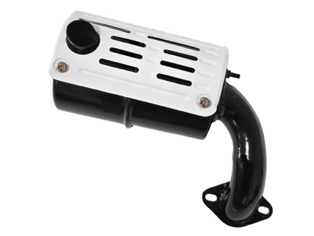 Глушитель R190-R195 с коленом (2 отверстия)