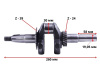 Коленвал 168F(GX200)-170F(GX210) (под шпонку 19,05мм)