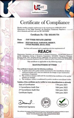 Камера 6.00-12, 6.50-12, 7.00-12 TOT TYRES (Индия)