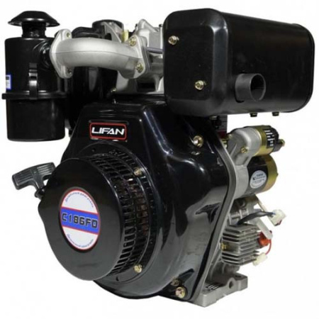 Двигатель дизельный Lifan C186F-D(вал 25мм шлицевой) 10лс 6А