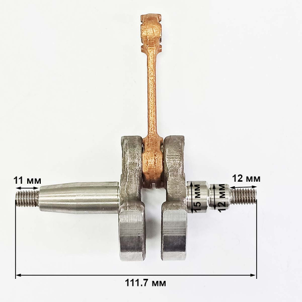Коленвал двигателя бензокосы CG430 (1E40-F, 43см3)