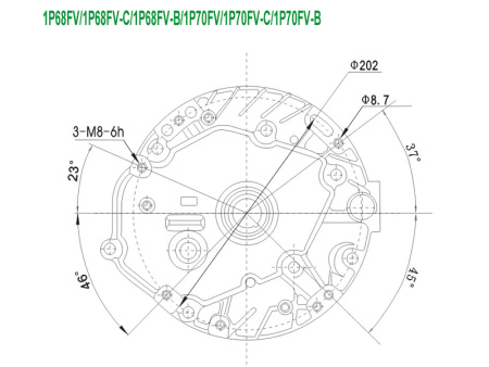 Двигатель Lifan 1P70FV-B (вал 22мм под шпонку) 6лс
