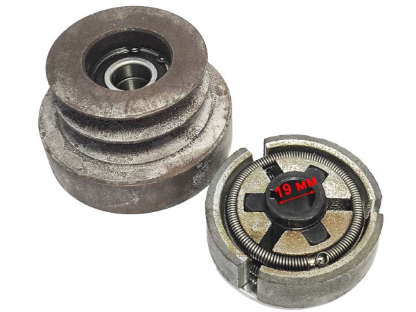 Муфта сцепления (вибромуфта) пос.19мм, B профиль, 2 ручья