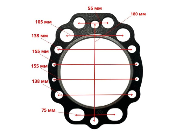 Прокладка ГБЦ двигателя KM130-KM138