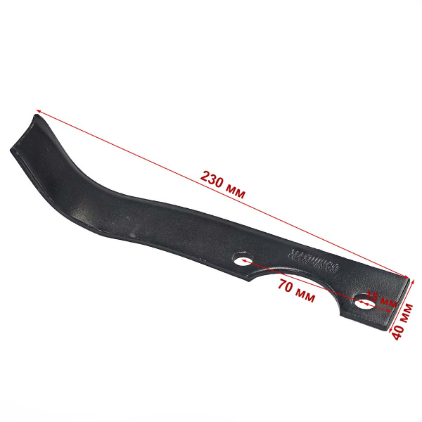 Лезвие фрезы мотокультиватора правое (230мм)