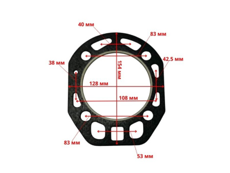 Прокладка ГБЦ двигателя R180-R185 (90мм) с язычком