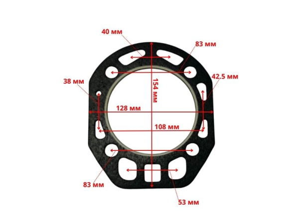 Прокладка ГБЦ двигателя R180-R185 (90мм) с язычком