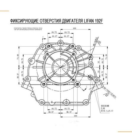 Двигатель Lifan 192F(вал 25мм) 17лс