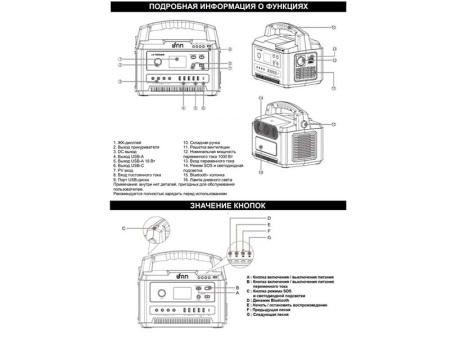 Портативная зарядная станция Lifan LF1000R