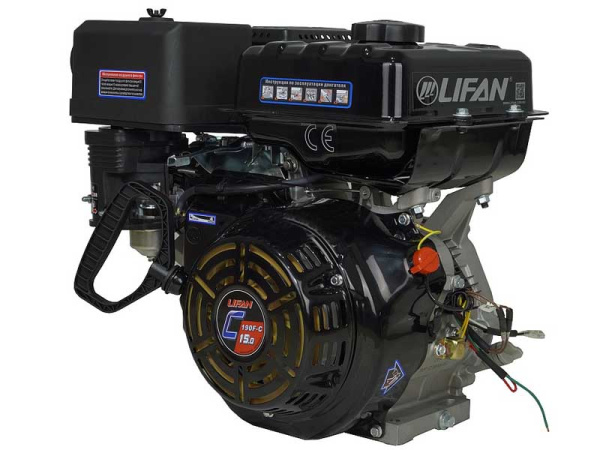 Двигатель Lifan 190F-CR Pro 18А (сцепление и редуктор 2:1)15лс