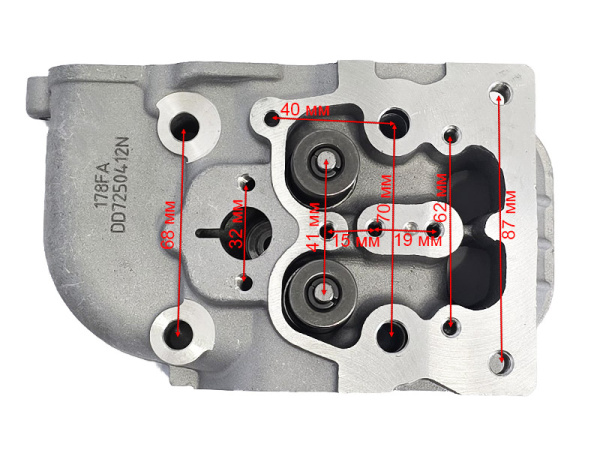 Головка блока цилиндра C178F в сборе (под 3 болта)