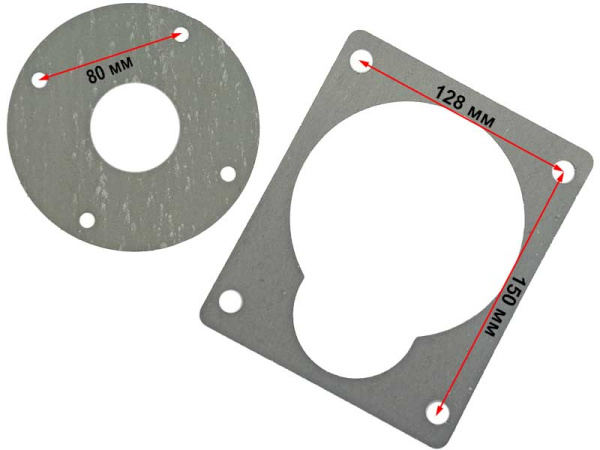 Прокладки КПП мотоблока для установки двигателя 9-18 лс набор (2шт)