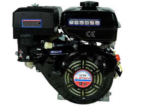 Двигатель Lifan 177F(вал 25мм под шпонку, 90x90) 9лс