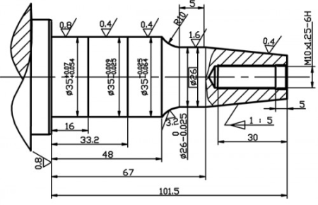Коленвал 188F(GX390) (конус короткий)