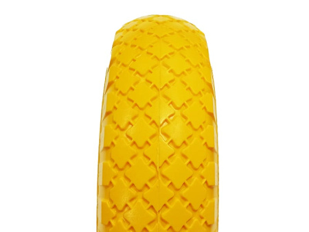 Колесо 3.00-4 полиуретановое для тачки (ось 20/75, пласт. диск)