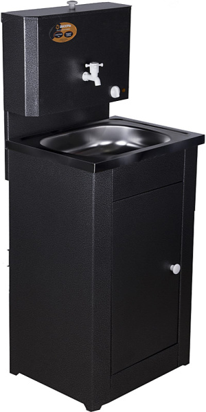 Умывальник дачный КОМФОРТ ВИХРЬ с подогревом серебристый