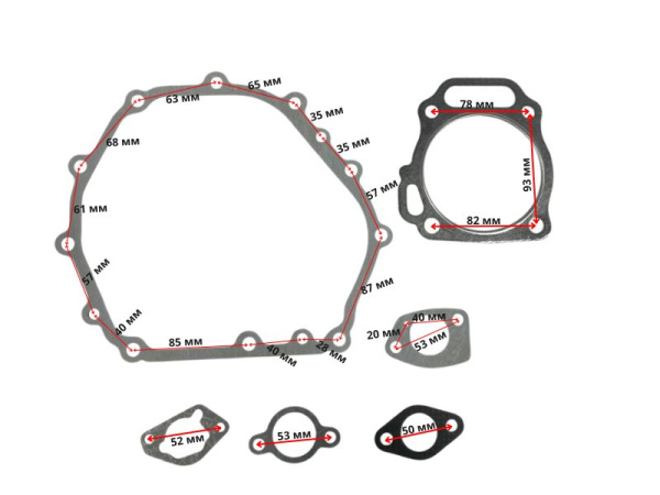 Прокладки 192F(GX460) набор 6шт