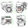 Двигатель Lifan KP460E-R (сцепление и редуктор 2:1) 20лс
