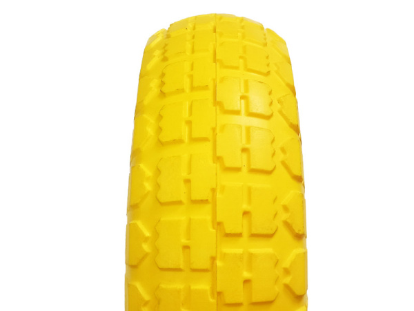 Колесо 4.10/3.50-4 полиуретановое для тачки (ось 16/70) мет. диск