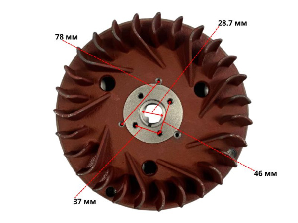 Маховик двигателя C195FD Lifan с венцом (23300-H95Y0-0001)