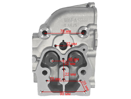 Головка блока цилиндра C186F в сборе (под 3 болта)
